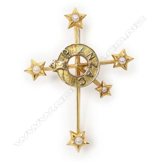 William Littlejohn 15ct gold Anzac sweetheart brooch,